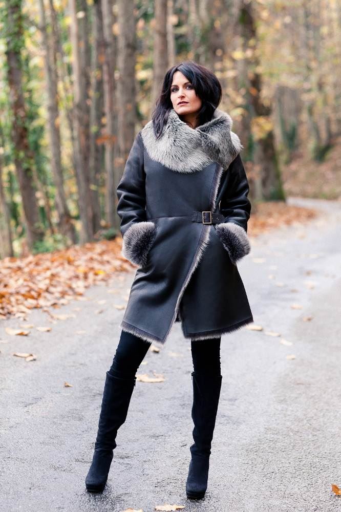 manteau en peau femme